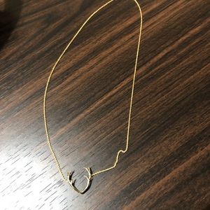 Gold antler necklace
